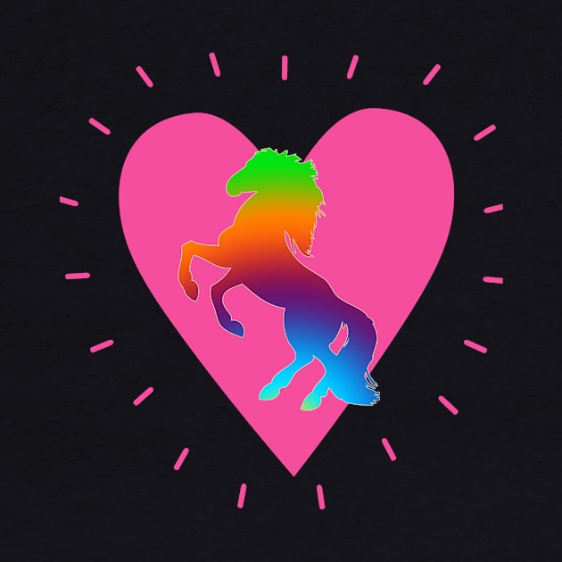 Pink Heart Horse by letnothingstopyou